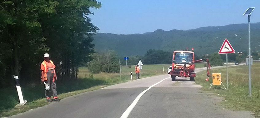 Pokošena trava uz Grobničko polje