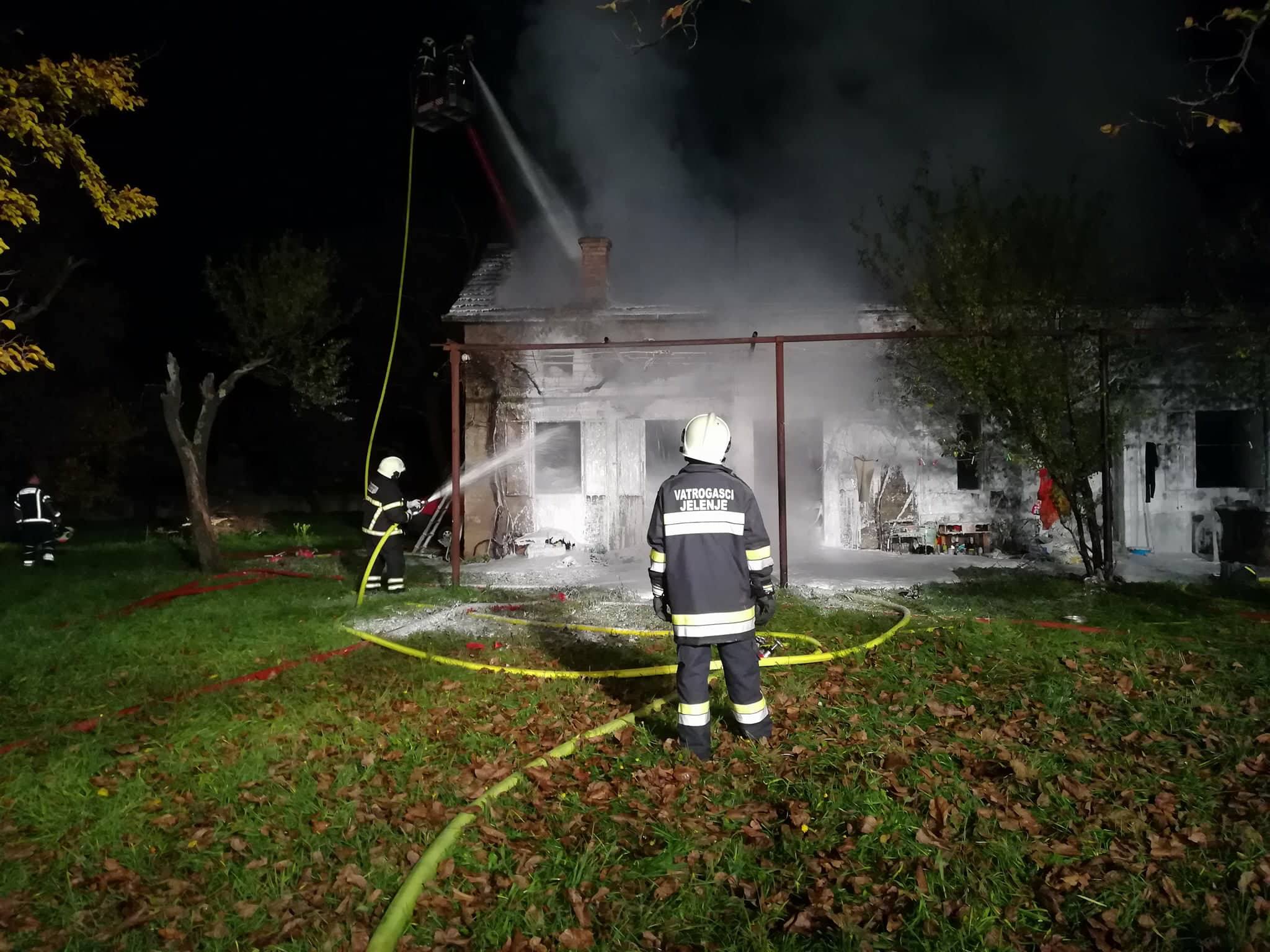 05.11.2017. - Intervencija DVD Jelenje - požar u obiteljskoj kući u Podhumu